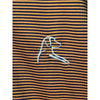 Rhoback Polo Shirt Men's Medium Orange Black Striped Performance Golf Stretch