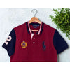Polo Ralph Lauren Big Pony Mesh Polo Shirt Mens M Burgundy Rugby Custom Slim