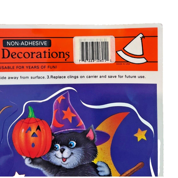 Halloween Decor Wild Pumpkins 1994 Classic Clings Window Clings Stickers NOS