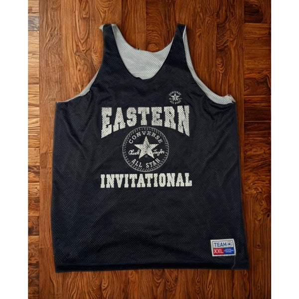 Converse Eastern Invitational Reversible Basketball Jersey 2XL Black USA Vintage