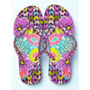 Vera Bradley Flip Flops Thong Sandal Wo's L 9-10 Flutterby Floral & Butterflies