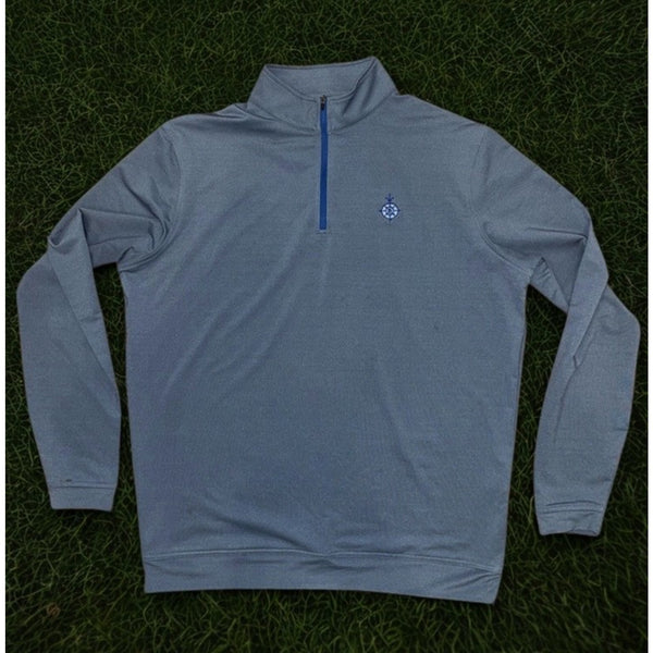 Bayonne Golf Club Peter Millar Crown Sport Perth 1/4 Zip Pullover Sz L Blue NWOT