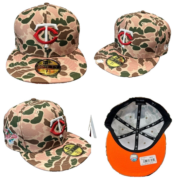 Minnesota Twins New Era 59FIFTY Duck Camo 1987 World Series Hat 7 1/4 Fitted