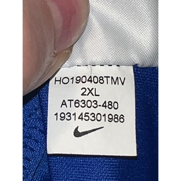 Nike Duke Blue Devils Basketball Team Issued Dri-FIT Polo Shirt Blue 2XL NCAA