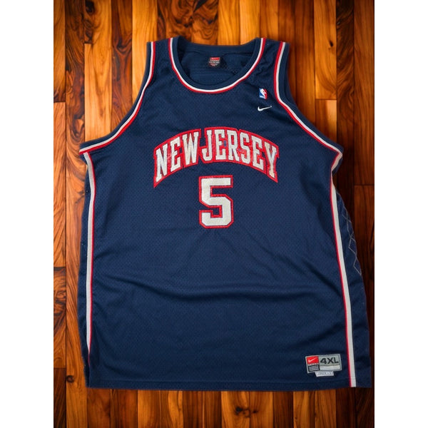 Jason Kidd New Jersey Nets Nike Swingman Jersey 4XL +2 Blue NBA EUC Y2K