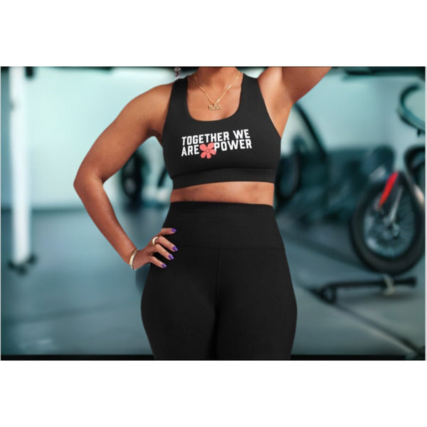 PELOTON Together We Are Power Womens Black Advance Sophia Sports Bra 3X $56 NWT