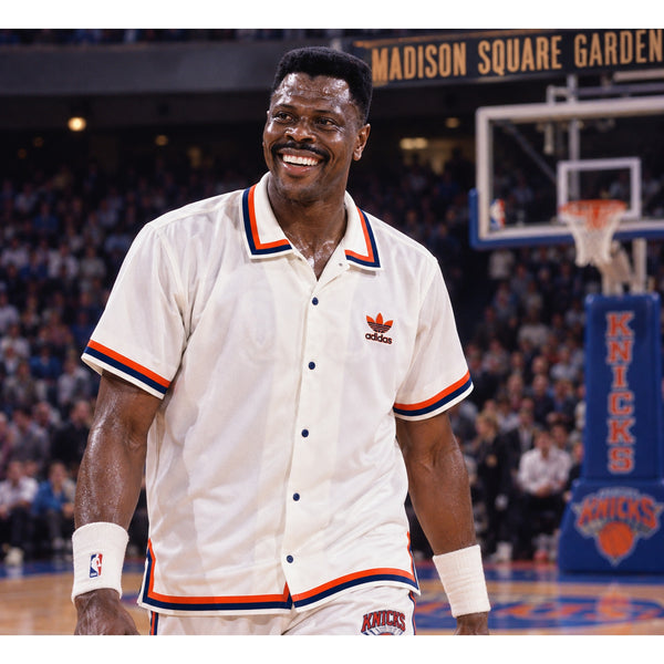 New York Knicks Patrick Ewing Adidas Vintage Warm Up Jersey Shirt 3XL #33