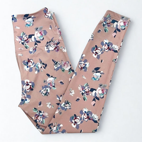 Beyond Yoga Olympus High Rise Impressionist Floral Blush Legging Activewear L