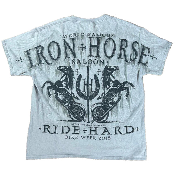 Iron Horse Saloon Bike Week 2015 Ormond Beach Florida T-Shirt Tee Murina Sz. 3XL