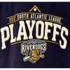 Charleston RiverDogs 2017 Playoffs Shirt L EUC MiLB New York Yankees Prospects