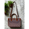 Dooney & Bourke Monogram Canvas Leather Tote Shoulder Bag Crossbody