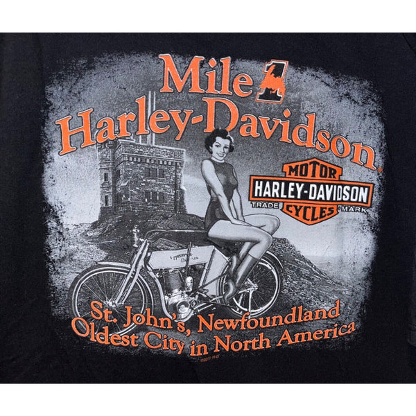Harley Davidson St. Johns Newfoundland Oldest City XL No Sz. Tag 22x29 Biker T