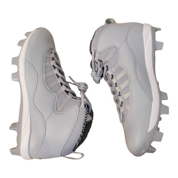 Nike Air Jordan Retro 10 MCS Wolf Grey Baseball Cleats CQ9532-002 Mens Sz. 12.5 Shoe