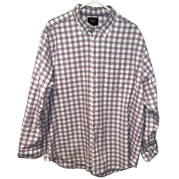 Charles Tyrwhitt Cotton Blend Button Down Shirt Checkered Men's Sz. XL