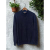 Ermenegildo Zegna Cashmere 1/4 Zip Sweater Navy Blue L 52 Made in Italy (Flaw)