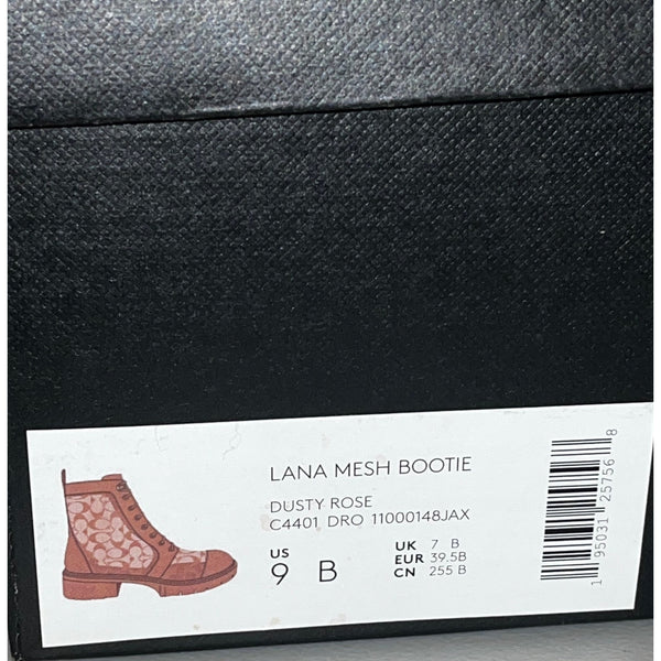 Coach Lana Mesh Bootie C4401 Dusty Rose Women’s Sz 9B NIB Rare Sold Out