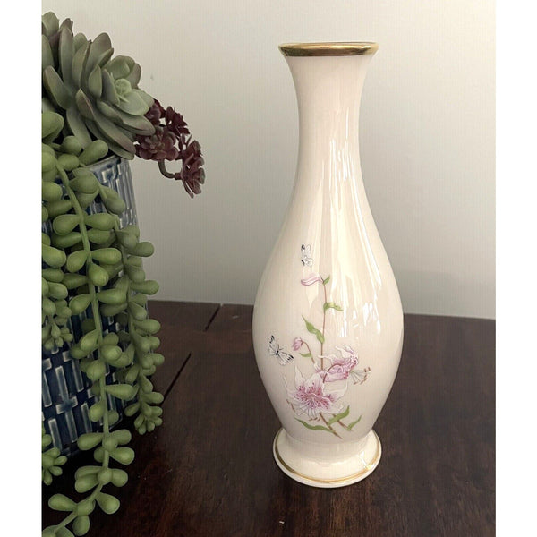 Lenox Eternal Love Vase Limited Ed. w/Orchids & Blue Birds~ in Original Box