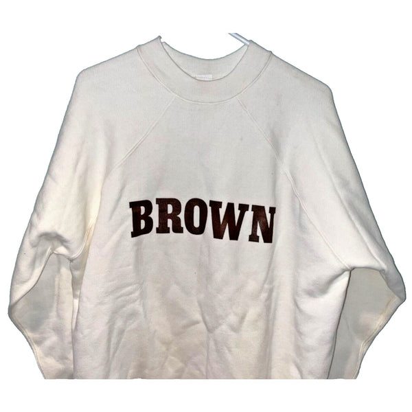 Brown University Sweatshirt Velva Sheen Sz. L Vintage 80s Deadstock NWT