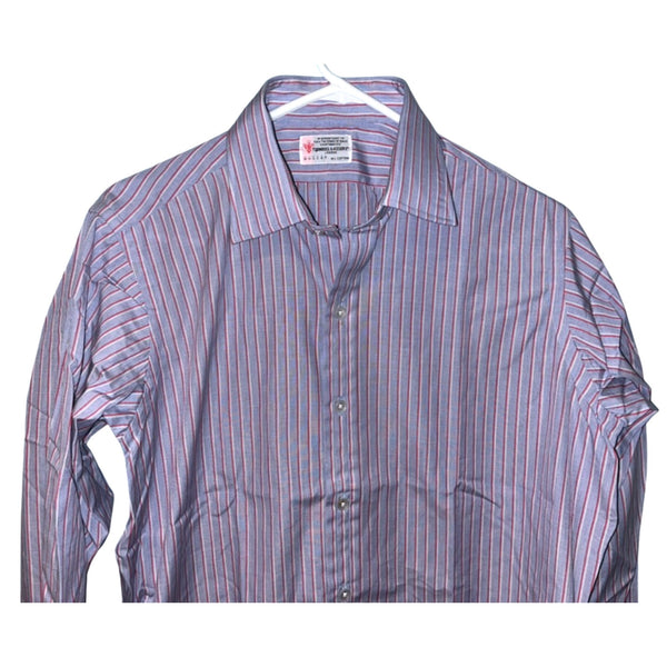 Turnbull & Asser 100% Cotton Striped Dress Shirt 15 1/2 - 39cm England Made VTG