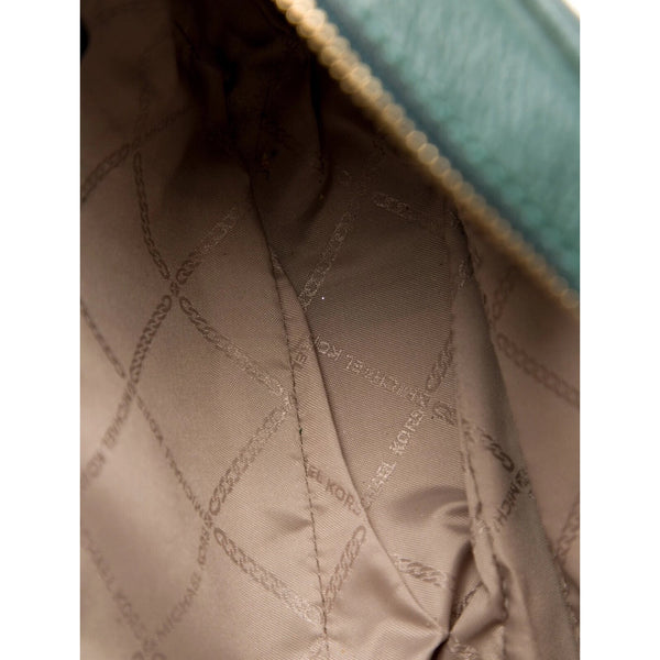 Michael Kors Ginny Leather Crossbody Bag Green EUC MSRP $248