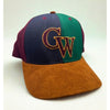 George Washington Revolutionaries GWU Snapback Hat USA Leather Strap Cap Vintage