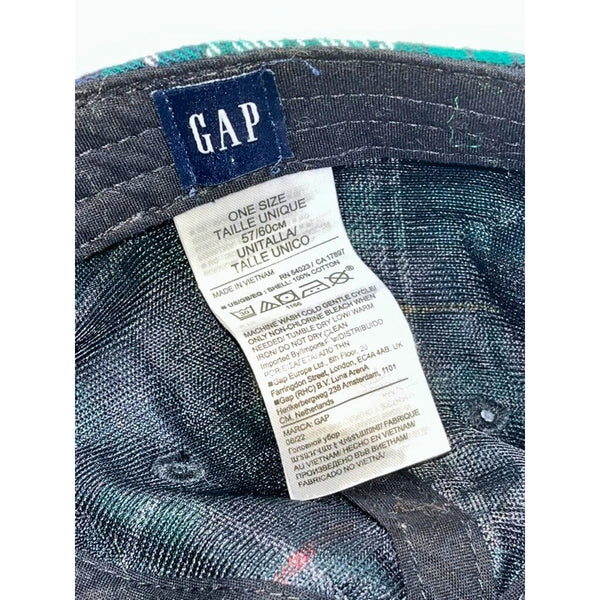 GAP Plaid Baseball Cap Hat Soft Flannel Brushed Cotton Tartan Adjustable OS