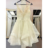 Enchanting by Mon Cheri 117181 Tea Length Casual Wedding Dress Ivory/White Sz. 8