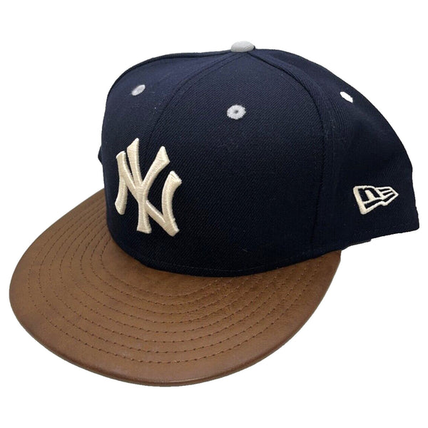 New York Yankees 2008 Final Season New Era 2 Tone Leather 59fifty Hat Cap Sz. 8