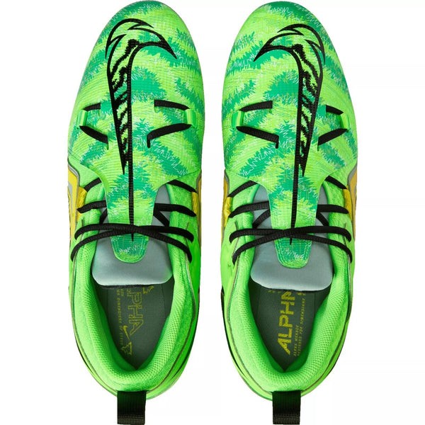 Nike Alpha Menace Pro 3 Mid Football Cleats FB8442-303 Green/Yellow Men’s 10