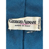 Giorgio Armani 100% Silk Tie Made in Italy Vintage Blue Geometric Pattern