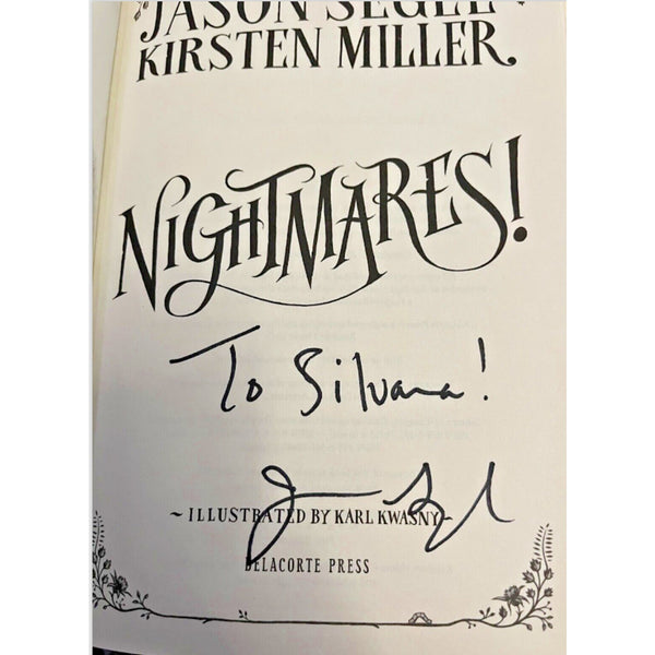"Nightmares!" Author Jason Segel 2014 Signed Hardcover Book with Dust Jacket