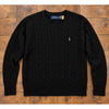 Polo Ralph Lauren Cable Knit Sweater Men's 2XL Black Wool Cashmere Pony