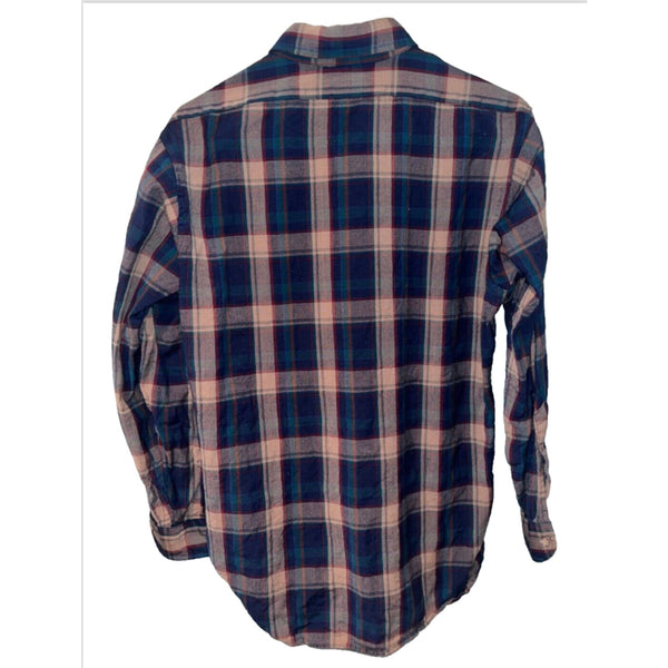 Pendleton Sz. M 100% Virgin Wool Plaid Flannel Shirt USA VTG