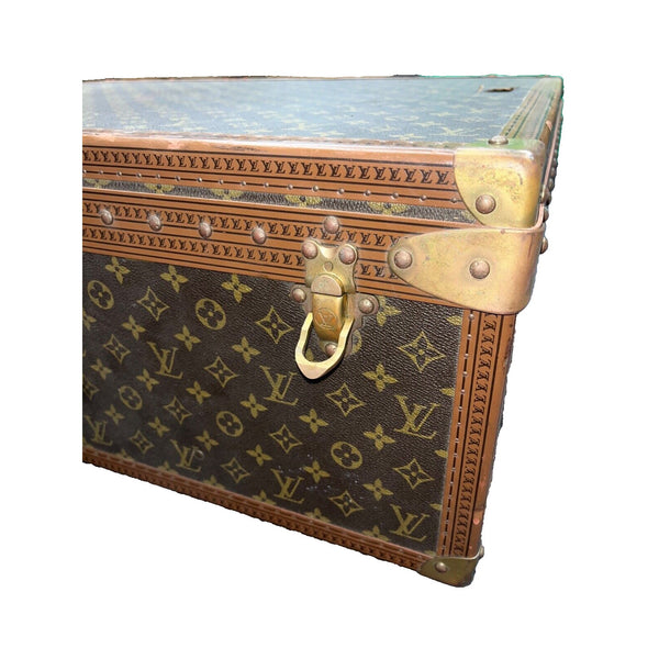 Louis Vuitton Rare Monogram "Ideal" Trunk Antique Steamer Travel Luggage