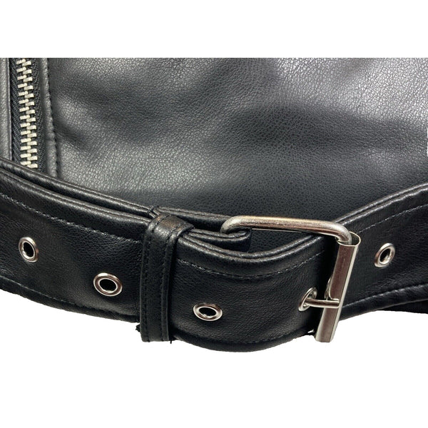 Robert Graham Racer Lined Jacket Black RGF22R86 $268 Zippers Biker Club Size 2XL