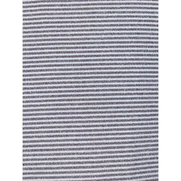Rhoback Polo Shirt Mens Large Gray Striped Performance Golf Short Sleeve