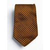 Gucci 100% Silk Tie Brown Gold Geometric Made in Italy Luxury Designer Necktie