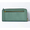 Fossil Zip Around Pebbled Leather Wallet Mint Green Gold Hardware Clutch