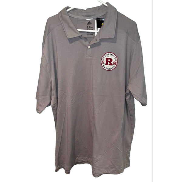 Rutgers University Scarlet Knights Polo Shirt 2XL Adidas NCAA NWT MSRP $67