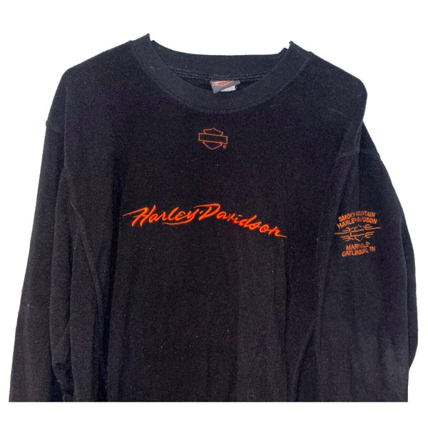 Harley Davidson Smoke Mountain Fleece Jumper Sweatshirt Pullover Motorcycle Sz M