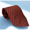 Paolo Gucci Silk Tie Vintage Made in Italy Red Geometric Equestrian 100% Silk
