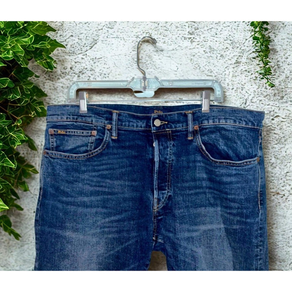 Polo Ralph Lauren Sullivan Slim Stretch Jeans Mens 36x30 Blue Medium Wash