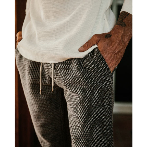 Taylor Stitch The Apres Pant Jogger Charcoal Sashiko Men’s M EUC Organic Cotton