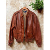 Polo Ralph Lauren A-2 Brown Leather Bomber Jacket Sz L Vintage EUC