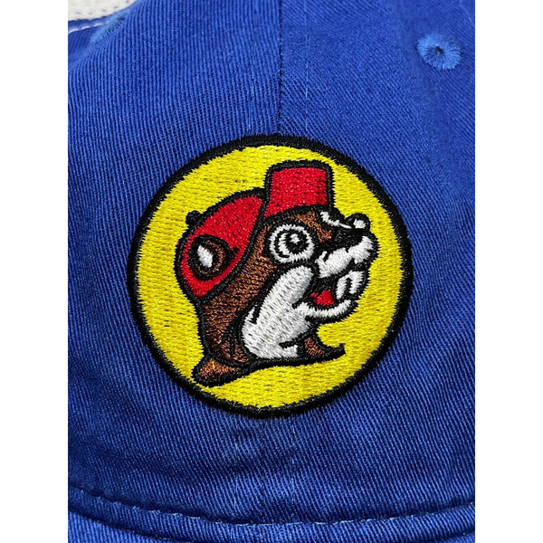 Buc-ee’s Gas Station Blue White Mesh Snapback Baseball Cap Hat EUC
