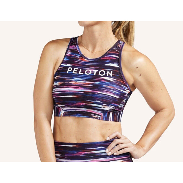 Peloton Melody High Neck Mesh Detail Sports Bra S NWT