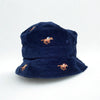 Polo Ralph Lauren Equestrian Corduroy Bucket Hat L/XL Navy Pony All Over NWOT