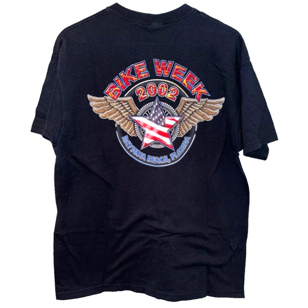 Bike Week 2002 Daytona Beach Florida “Let Freedom Ring” USA Men's T Shirt Sz. L