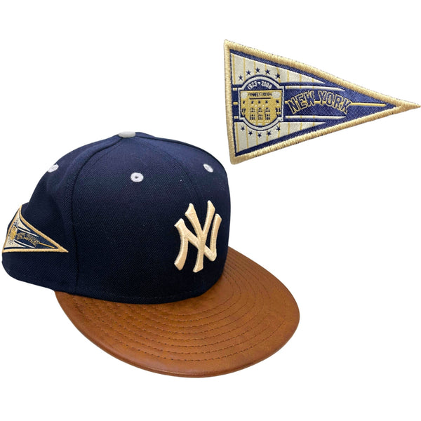 New York Yankees 2008 Final Season New Era 2 Tone Leather 59fifty Hat Cap Sz. 8