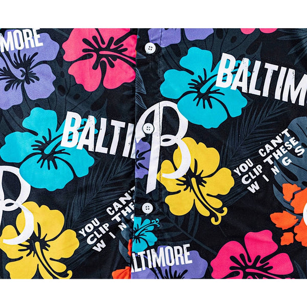 Baltimore Orioles 2024 City Connect Floral Hawaiian Shirt Adult M SGA NWOT MLB